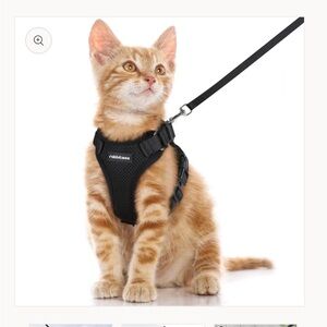 Rabbitgoo Cat harness & leash; adjustable vest harness for cats, XS, black, NWT